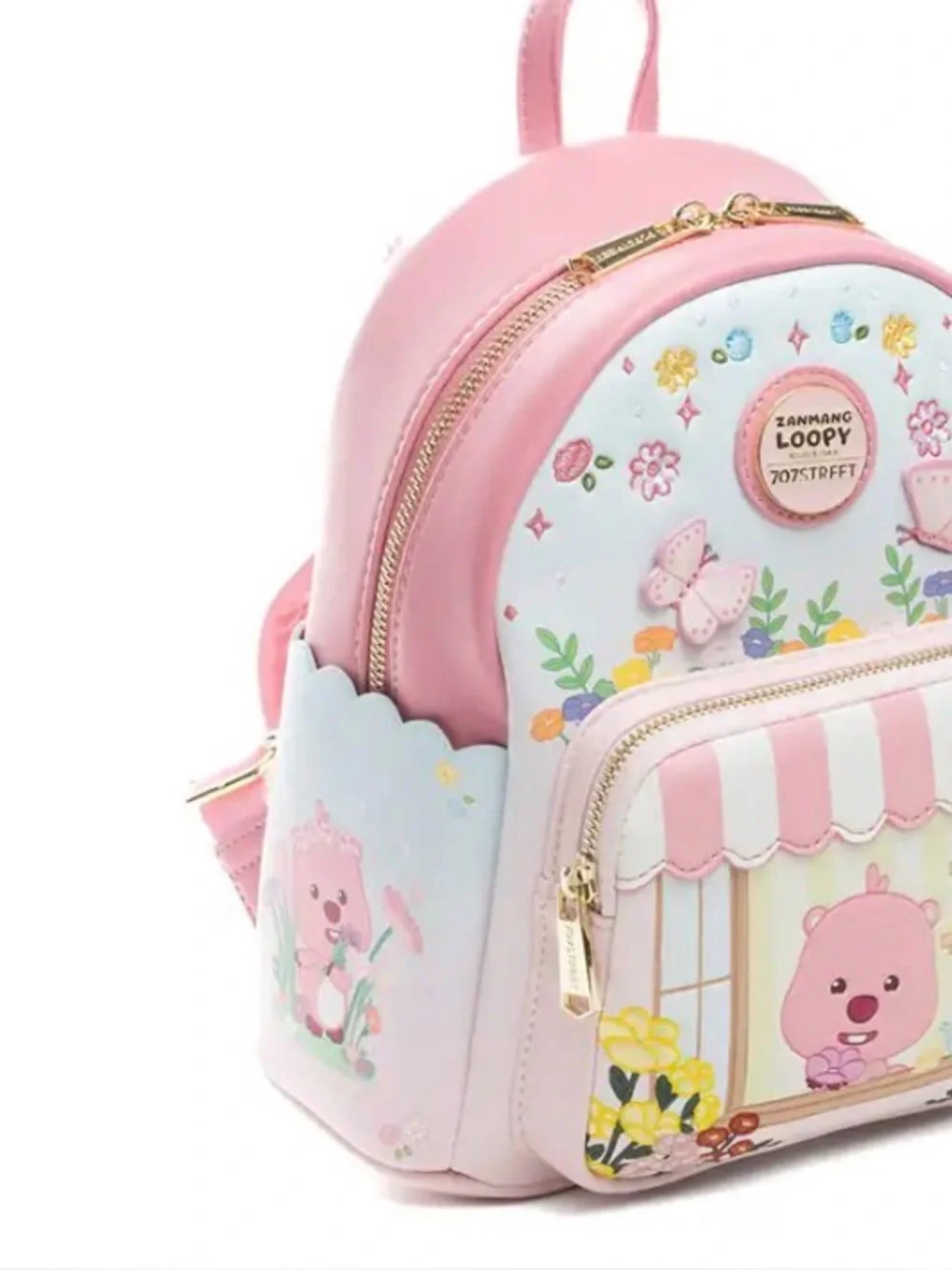 707 Street Exclusive Zanmang Loopy Floral Scene Mini Backpack - Limited Edition